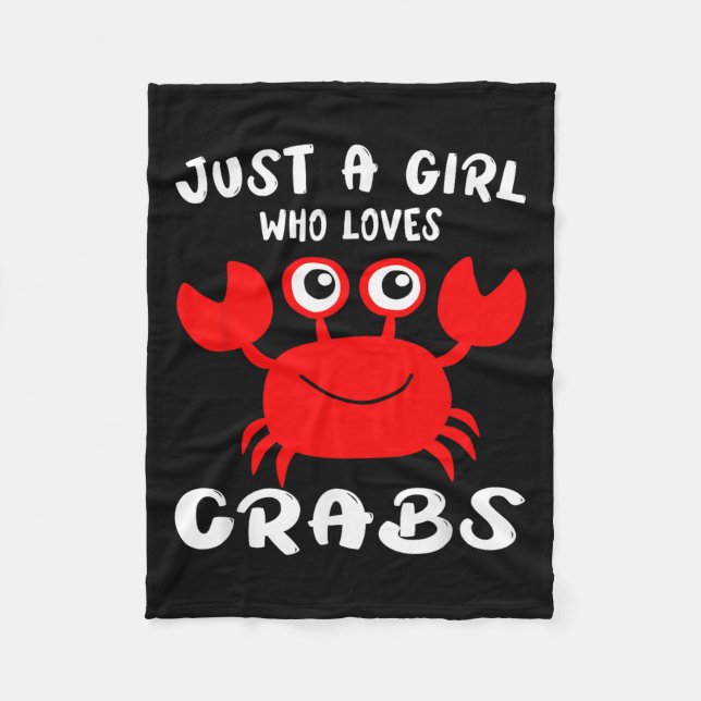 Crab Animal Lover Women Geschenk nur ein Mädchen,  Fleecedecke (Vorderseite)