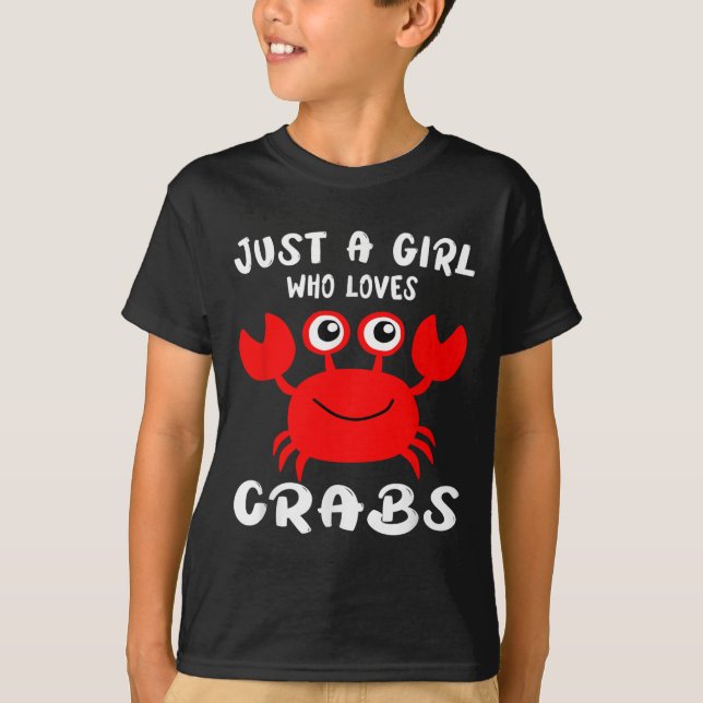 Crab Animal Lover Women Geschenk nur ein Mädchen,  T-Shirt (Vorderseite)