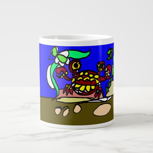 Crab art Jumbo-Tasse (Vorderseite)