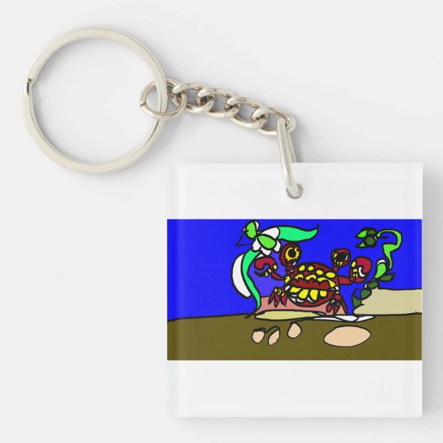 Crab art schlüsselanhänger (Vorderseite)