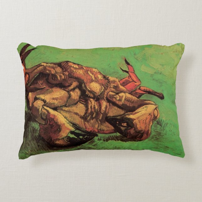 Crab auf dem Rücken von Vincent van Gogh Dekokissen (Vorderseite)