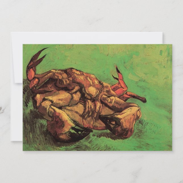 Crab auf dem Rücken von Vincent van Gogh Einladung (Vorderseite)