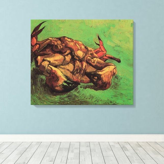Crab auf dem Rücken von Vincent van Gogh Leinwanddruck (Insitu (Holzboden))