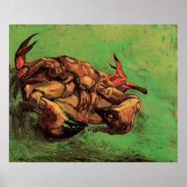 Crab auf dem Rücken von Vincent van Gogh Poster