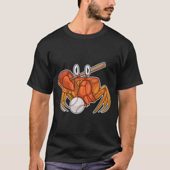 Crab Baseball Baseball T-Shirt (Vorderseite)