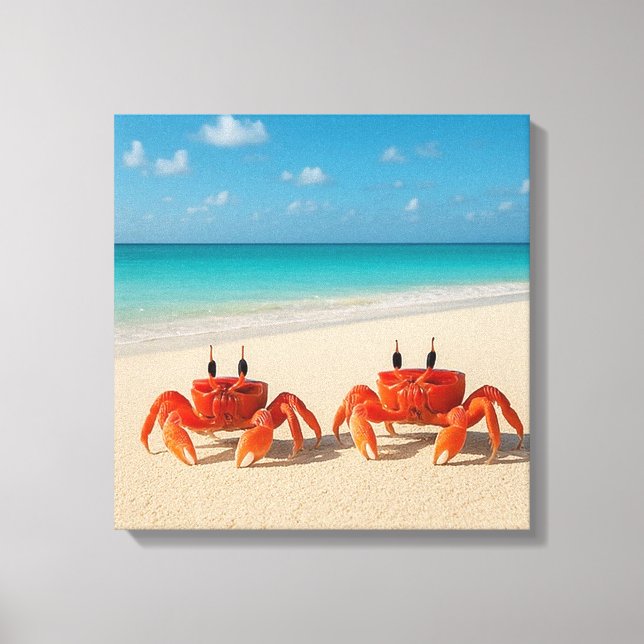 Crab between Worlds - Schwellenwert berührt Leinwanddruck (Vorderseite)