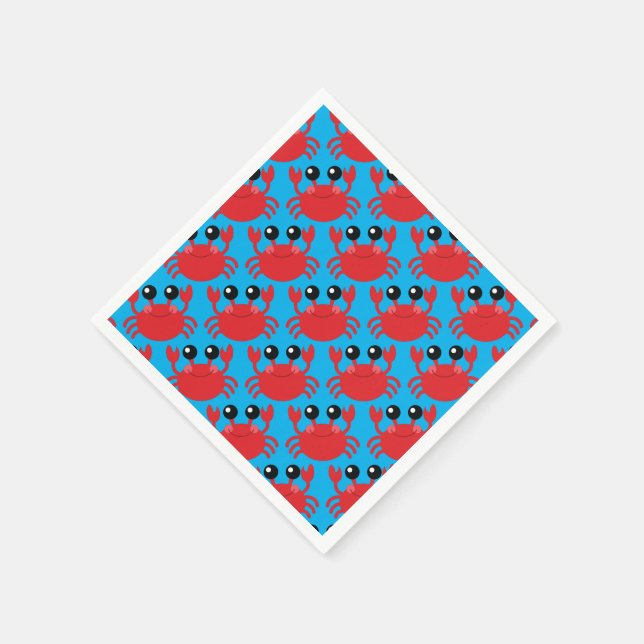 Crab Birthday Party Beach Serviette (Ecke)