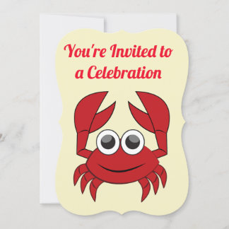 Crab Birthday Party Einladung Feier