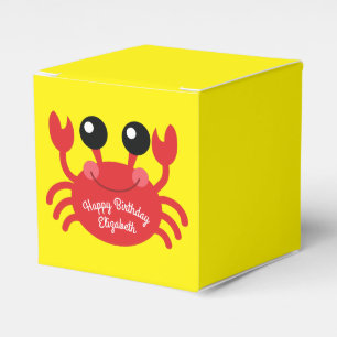 Crab Birthday Party Niedlich Cartoon Kinder Geschenkschachtel