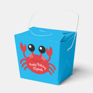 Crab Birthday Party Niedlich Cartoon Kinder Geschenkschachtel