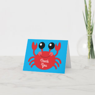 Crab Birthday Party Niedlich Cartoon Kinder Karte