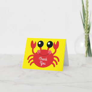Crab Birthday Party Niedlich Cartoon Kinder Karte