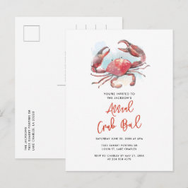 Crab Boil Family Summer Seafood Party Ankündigungspostkarte