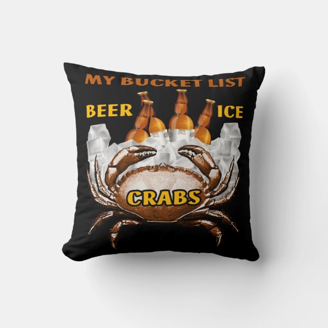 Crab Boil Gift Seafood Bucket List Bierkrebse Kissen (Vorderseite)