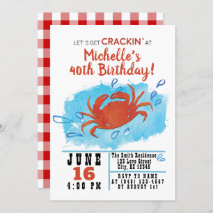 Crab Boil Nautical Birthday Einladung