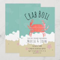 Crab Boil Party Baby Shower Beach Einladung