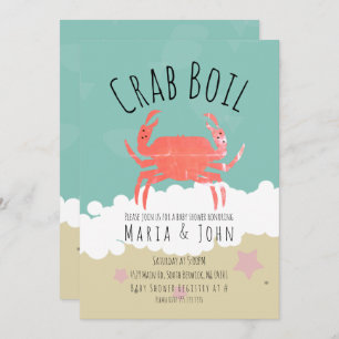 Crab Boil Party Baby Shower Beach Einladung