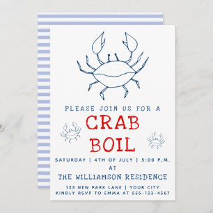 Crab Boil Sommerliche Party Einladung