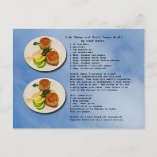 Crab Cakes Rezept Postkarte