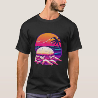 Crab Cakes Synthwave 80s Retrowave Aesthetic T-Shirt