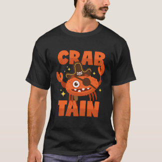 Crab Captain Crawfish Pub Pirate T-Shirt