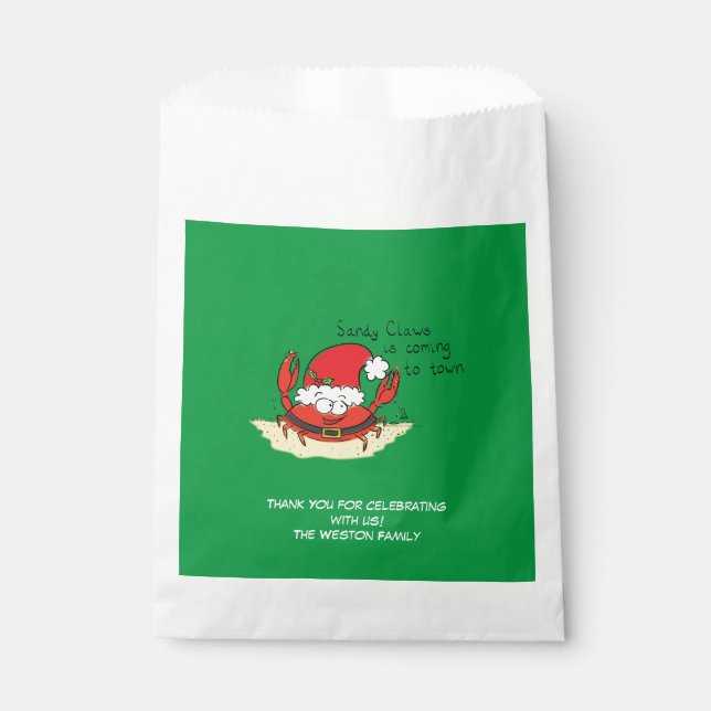Crab Christmas Tropical Funny Geschenktütchen (Vorderseite)