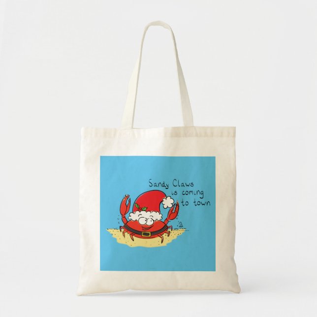 Crab Christmas Tropical Funny Tragetasche (Vorne)