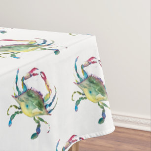 Crab Coastal Beach House Tischdecke