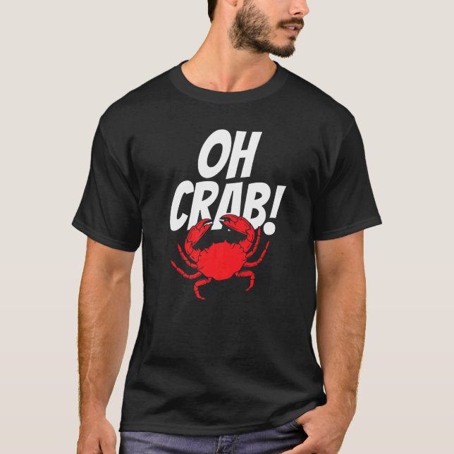 Crab Crab Seafood Hummer Fan Puff T-Shirt (Vorderseite)