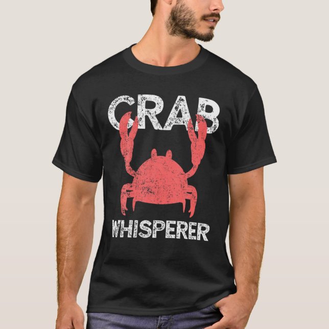 Crab Crabbing Fischen Vintag T-Shirt (Vorderseite)