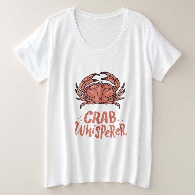 Crab Crabbing Große Größe T-Shirt (Design vorne)