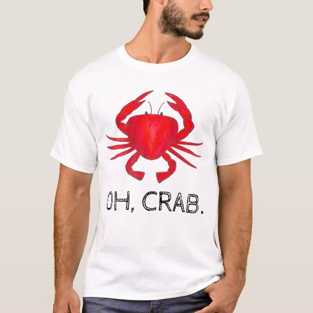 Crab (Crap) Red Baltimore Maryland Crabs T-Shirt (Vorderseite)
