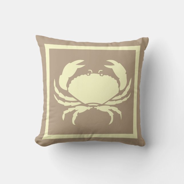 CRAB: cremefarben Kissen (Vorderseite)