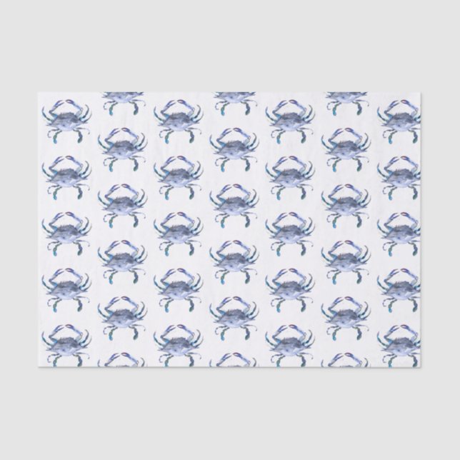 Crab Decorative Tissue Paper Pattern Beach Seidenpapier (Vorderseite)