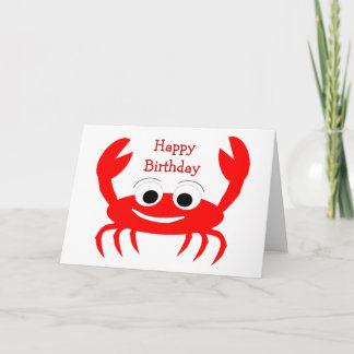 Crab Design Personalisiert Geburtstagskarte Karte