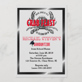 Crab Feeling Boil Abschluss Jegliche Feier Party Einladung