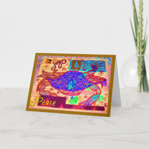 Crab Holiday Collage Feiertagskarte