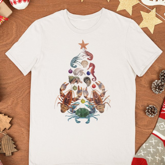 Crab Humster Weihnachtsbaum Crustacean T-Shirt (Von Creator hochgeladen)