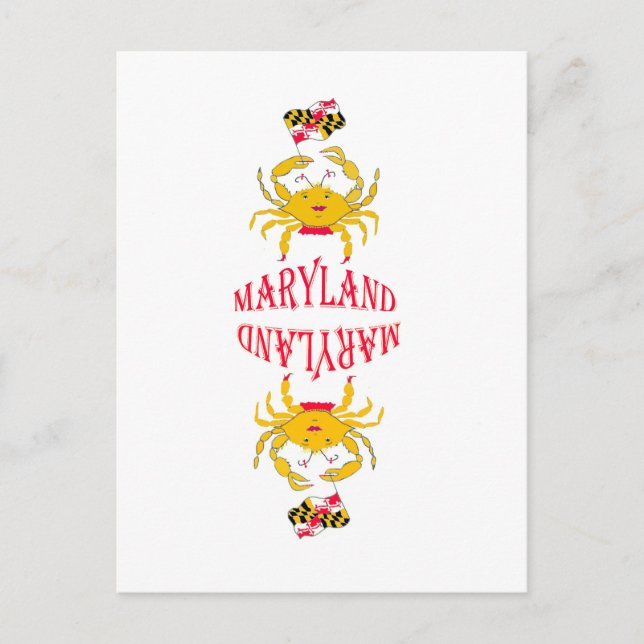 Crab in Maryland Postkarte (Vorderseite)