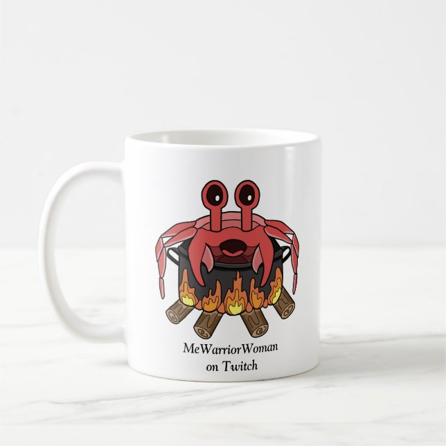 Crab in Pot, MeWarriorFrau auf Twitch Kaffeetasse (Links)