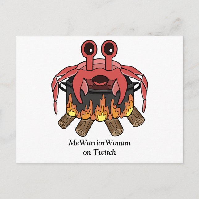 Crab in Pot, MeWarriorFrau auf Twitch Postkarte (Vorderseite)