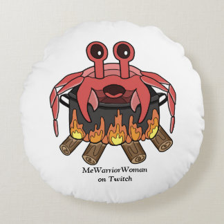 Crab in Pot, MeWarriorFrau auf Twitch Rundes Kissen