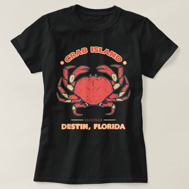 Crab Island Destin, Florida FL Sandbar Souvenir T T-Shirt (Design vorne)