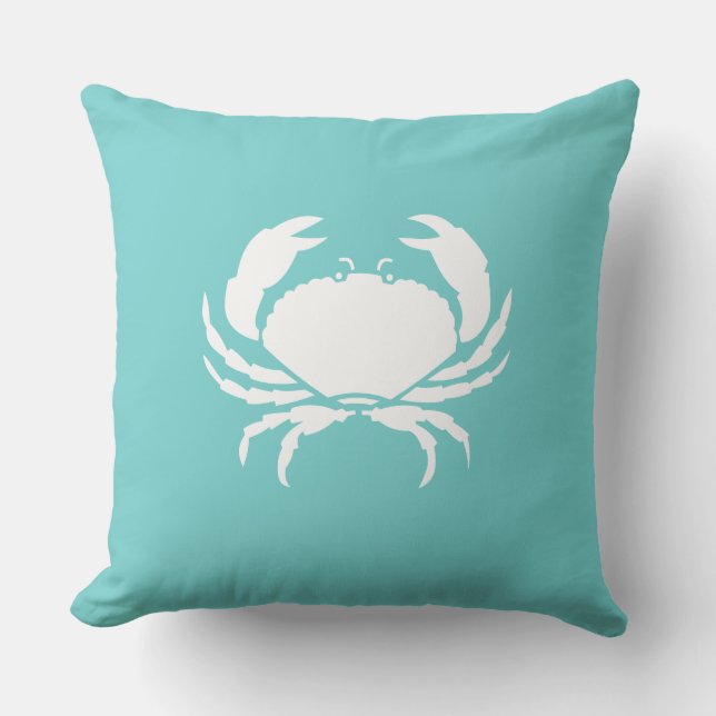 CRAB / Krabbenkissen, aquamarin Kissen Für Draußen (Vorderseite)