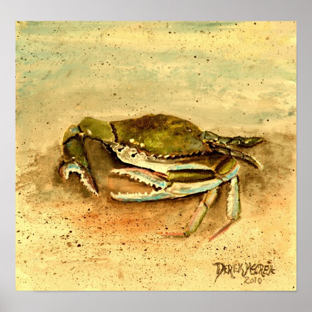 Crab-Malerei Leinwand Poster (Vorne)