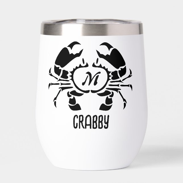 Crab Monogram im Schwarzen Stift (Rückseite)
