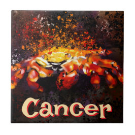 Crab Nautical Coastal Beach Cancer Personalisiert Fliese