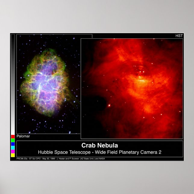 Crab Nebula Hubble Telescope Poster (Vorne)