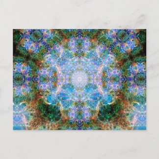 Crab Nebula Mandala Postkarte