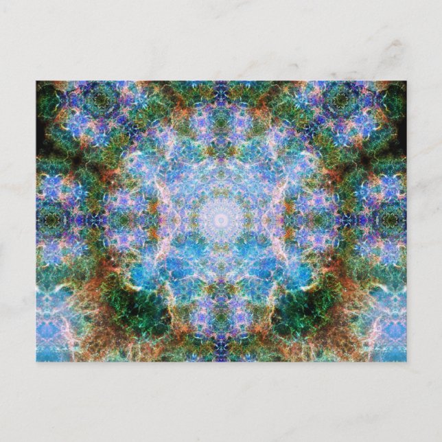 Crab Nebula Mandala Postkarte (Vorderseite)